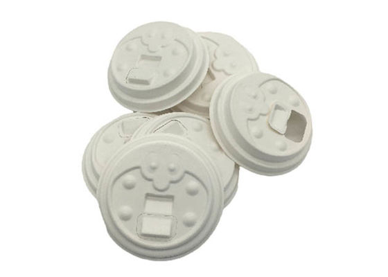 Biodegradable Disposable 80mm Sugarcane Bagasse Cup Lid