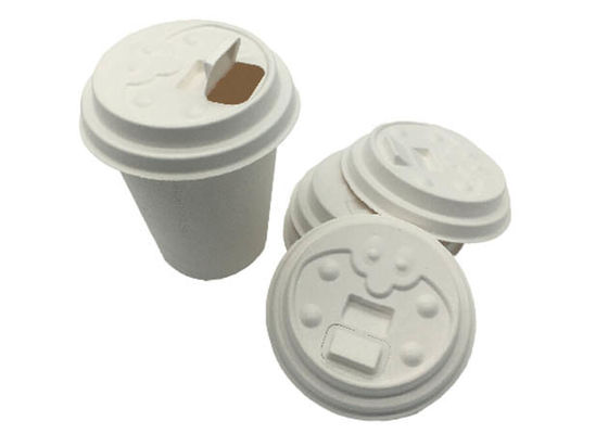 Biodegradable Disposable 80mm Sugarcane Bagasse Cup Lid