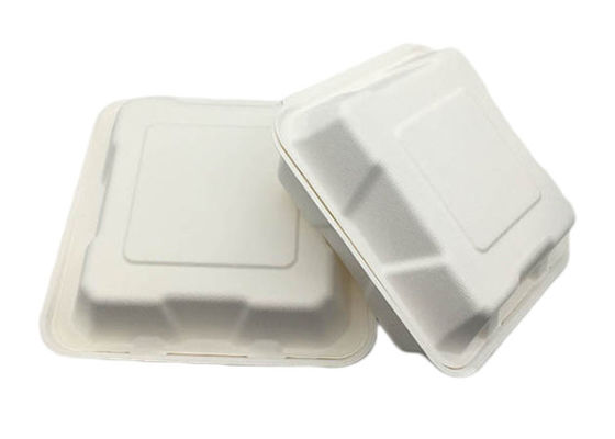 Square Midsize 9"×9" Biodegradable Hot Food Containers