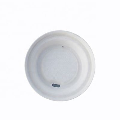 PFAS Free Biodegradable Molded Sugarcane Bagasse Disposable Coffee Cup Lids