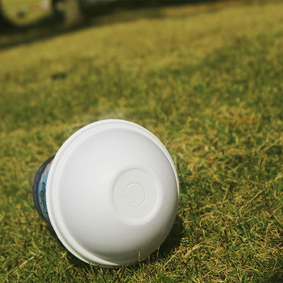 Microwavable Compostable Bagasse Cup Lids Plastic Free
