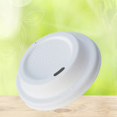 Compostable 80mm 90mm Disposable Molded Bagasse Cup Lids