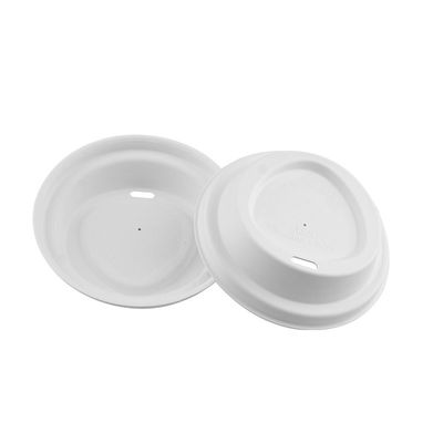 Eco Friendly Compostable Sippy Cup Lids Sugarcane Bagasse 90 mm Round Cup Cover