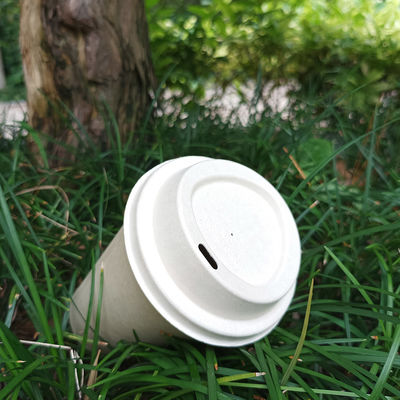 Eco Friendly Compostable Sippy Cup Lids Sugarcane Bagasse 90 mm Round Cup Cover