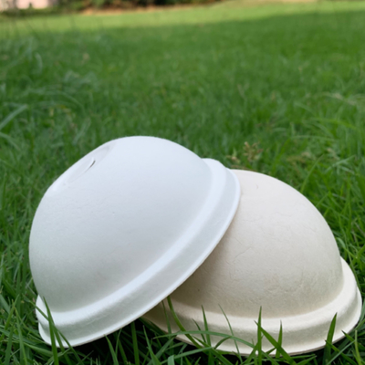 Bagasse Pulp Eco Coffee Cup Lids With 80mm/90mm Diameter For 8oz Cups