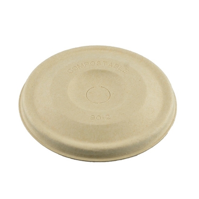 Wholesale Cold hot Flat Disposable Biodegradable Sugarcane Bagasse Cup Lids 90mm