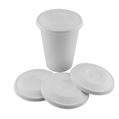 Wholesale Cold hot Flat Disposable Biodegradable Sugarcane Bagasse Cup Lids 90mm