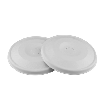 Wholesale Cold hot Flat Disposable Biodegradable Sugarcane Bagasse Cup Lids 90mm