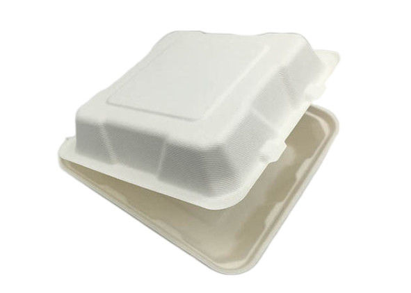 Square Midsize 9"×9" Biodegradable Hot Food Containers